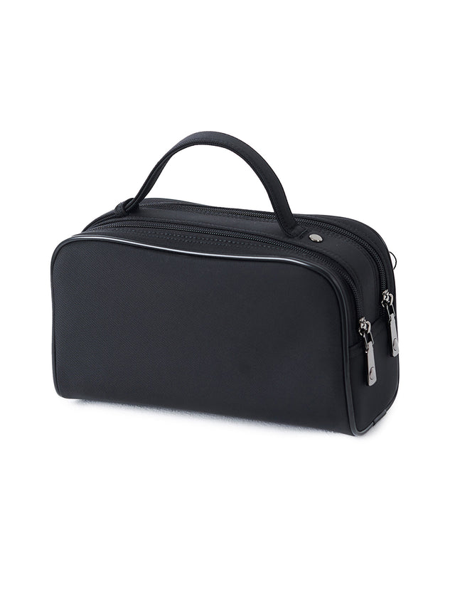 Microfiber Black Vanity Bag – Lightweight Travel Organizer